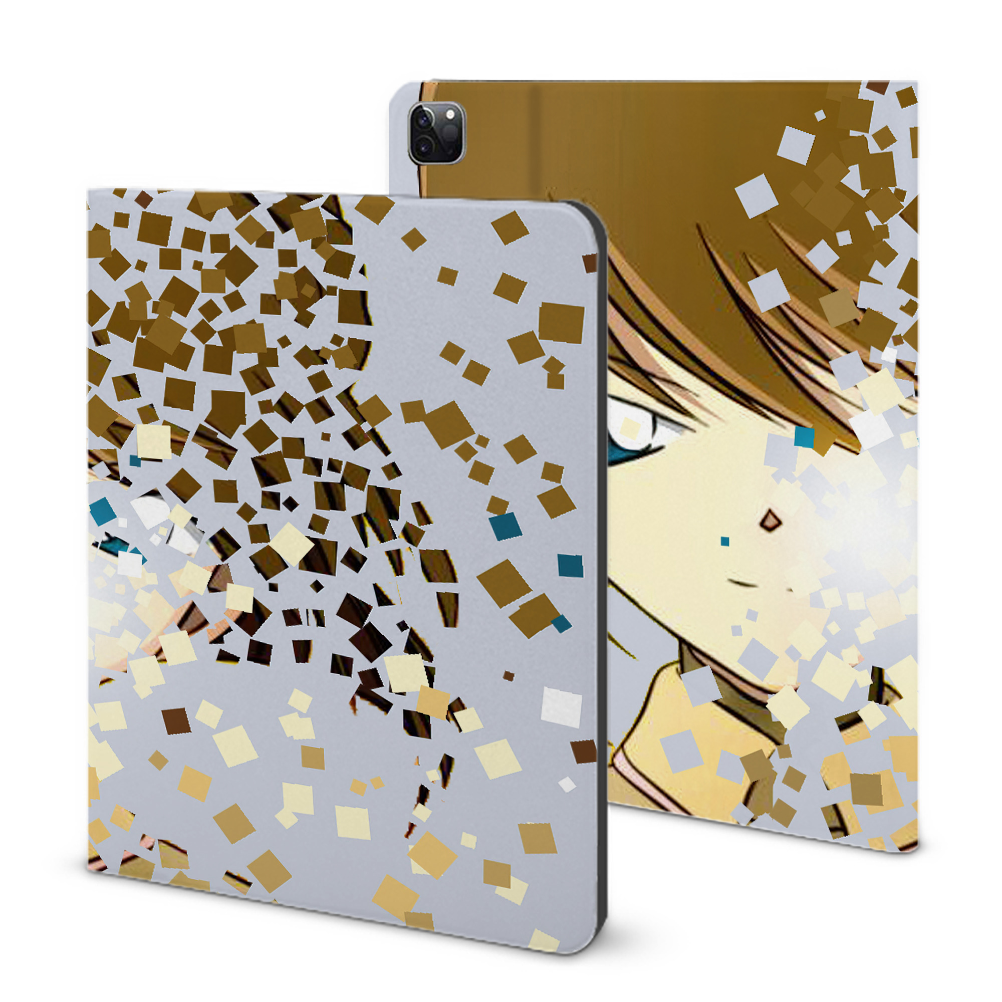 （画像用） 名探偵コナン Detective Conan IPad ケース ブック型 PUレザー TPU 耐衝撃 軽量 薄型 ペン収納なし 全面保護 IPad 各モデル対応
